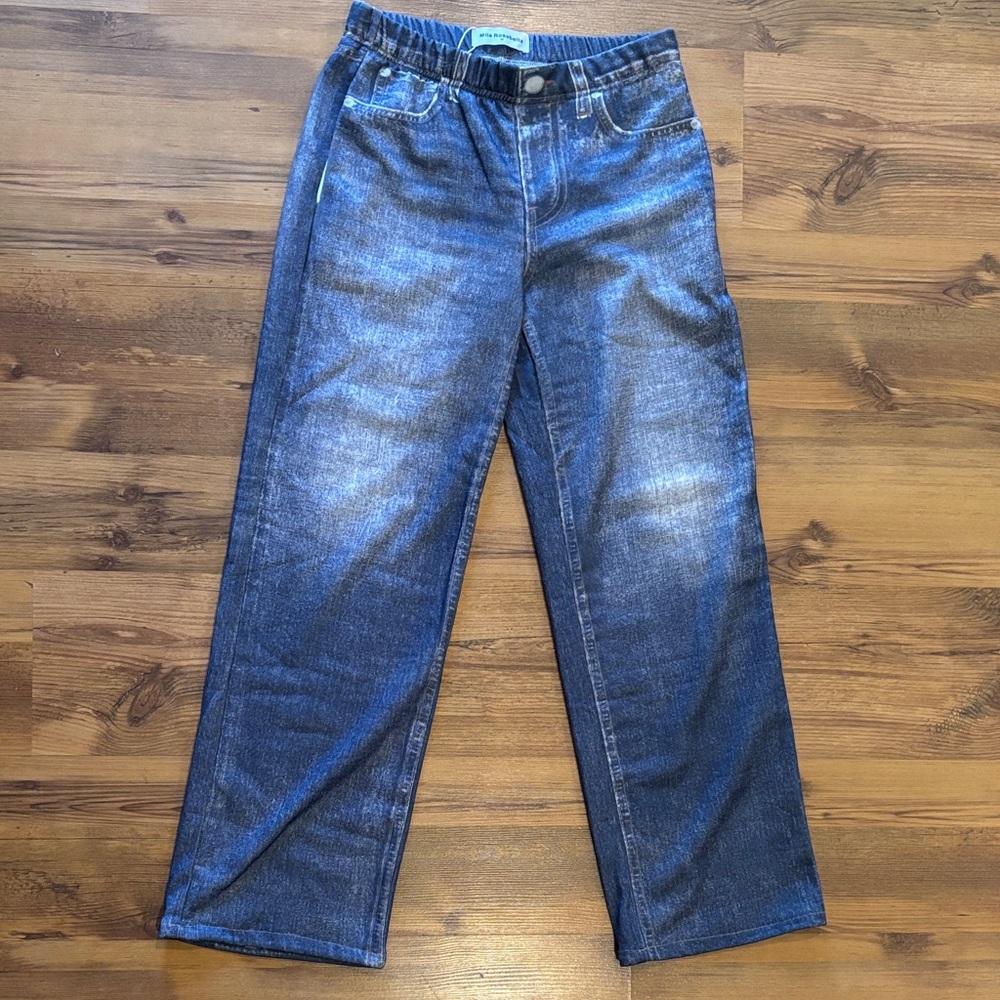 NWT Classic Blue Denim sweatpants jeans